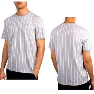 Ted Baker Mens Grey Oxberry Stripe T-Shirt Size 2 (US S)